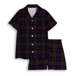 ScotsTee Shop Scottish McDonald of Clan Ranald Women's Short Sleeve Short Set Tartan Pyjama Set
