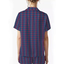 ScotsTee Shop Scottish Yale College, Wrexham Women's Short Sleeve Short Set Tartan Pyjama Set