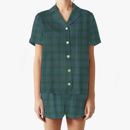 ScotsTee Shop Scottish Irvine of Drum Women's Short Sleeve Short Set Tartan Pyjama Set