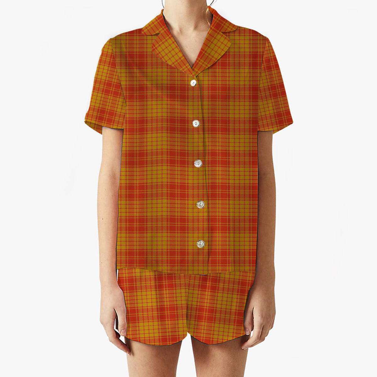 ScotsTee Shop Scottish McMillan Dress Ancient Women's Short Sleeve Short Set Tartan Pyjama Set