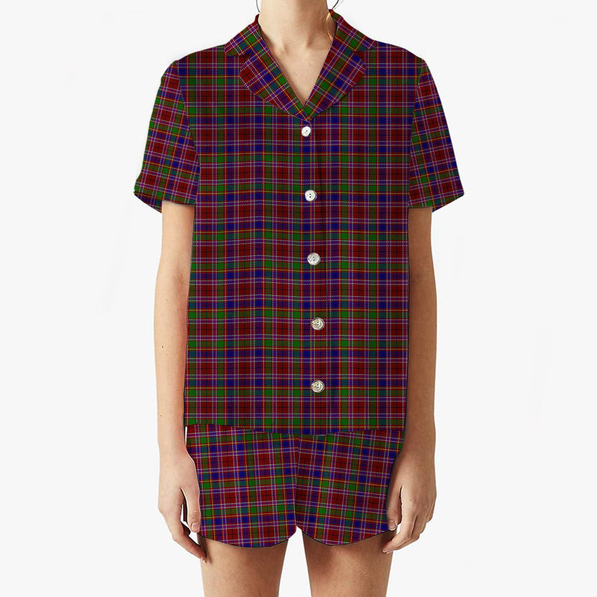 ScotsTee Shop Scottish Haughdale Women's Short Sleeve Short Set Tartan Pyjama Set