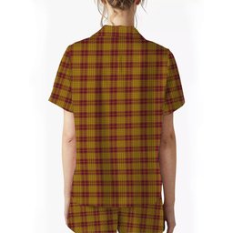 ScotsTee Shop Scottish McMillan Dress Women's Short Sleeve Short Set Tartan Pyjama Set