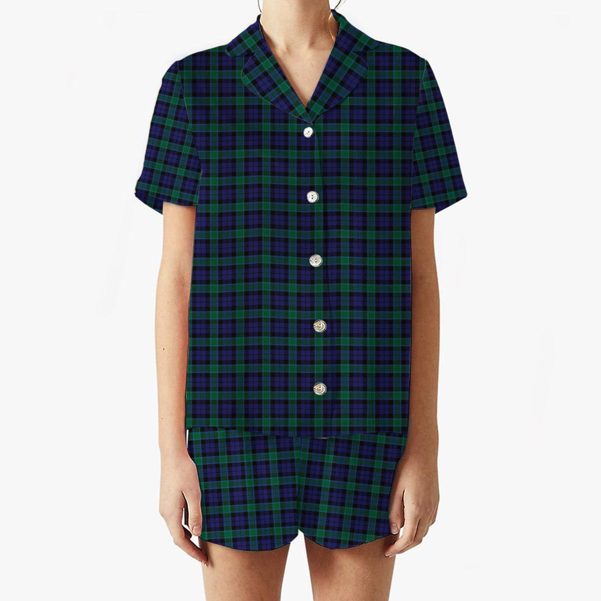ScotsTee Shop Scottish Graham of Menteith Women's Short Sleeve Short Set Tartan Pyjama Set