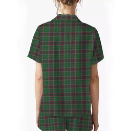 ScotsTee Shop Scottish Gray Hunting Modern Women's Short Sleeve Short Set Tartan Pyjama Set