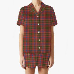 ScotsTee Shop Scottish McDonald of Glenaladale Ancient Women's Short Sleeve Short Set Tartan Pyjama Set