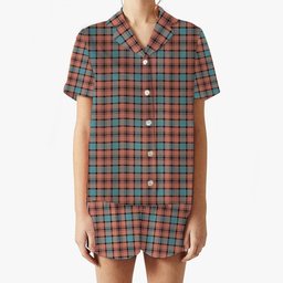 ScotsTee Shop Scottish Hannay Dress Ancient Women's Short Sleeve Short Set Tartan Pyjama Set