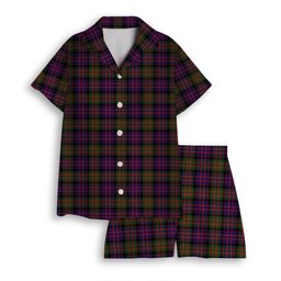 ScotsTee Shop Scottish McDonald Modern Women's Short Sleeve Short Set Tartan Pyjama Set