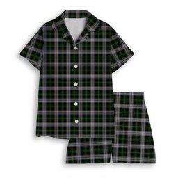 ScotsTee Shop Scottish Gordon Dress MacGregor-Hastie Women's Short Sleeve Short Set Tartan Pyjama Set