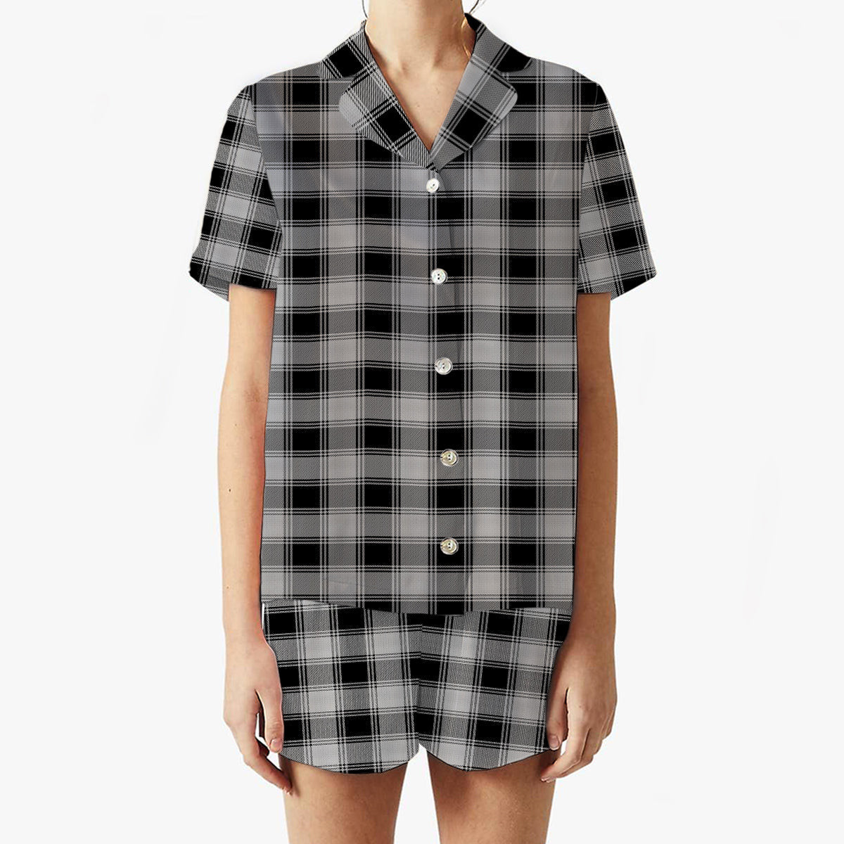 ScotsTee Shop Scottish YinYang Women's Short Sleeve Short Set Tartan Pyjama Set