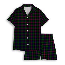 ScotsTee Shop Scottish Urquhart Modern Women's Short Sleeve Short Set Tartan Pyjama Set