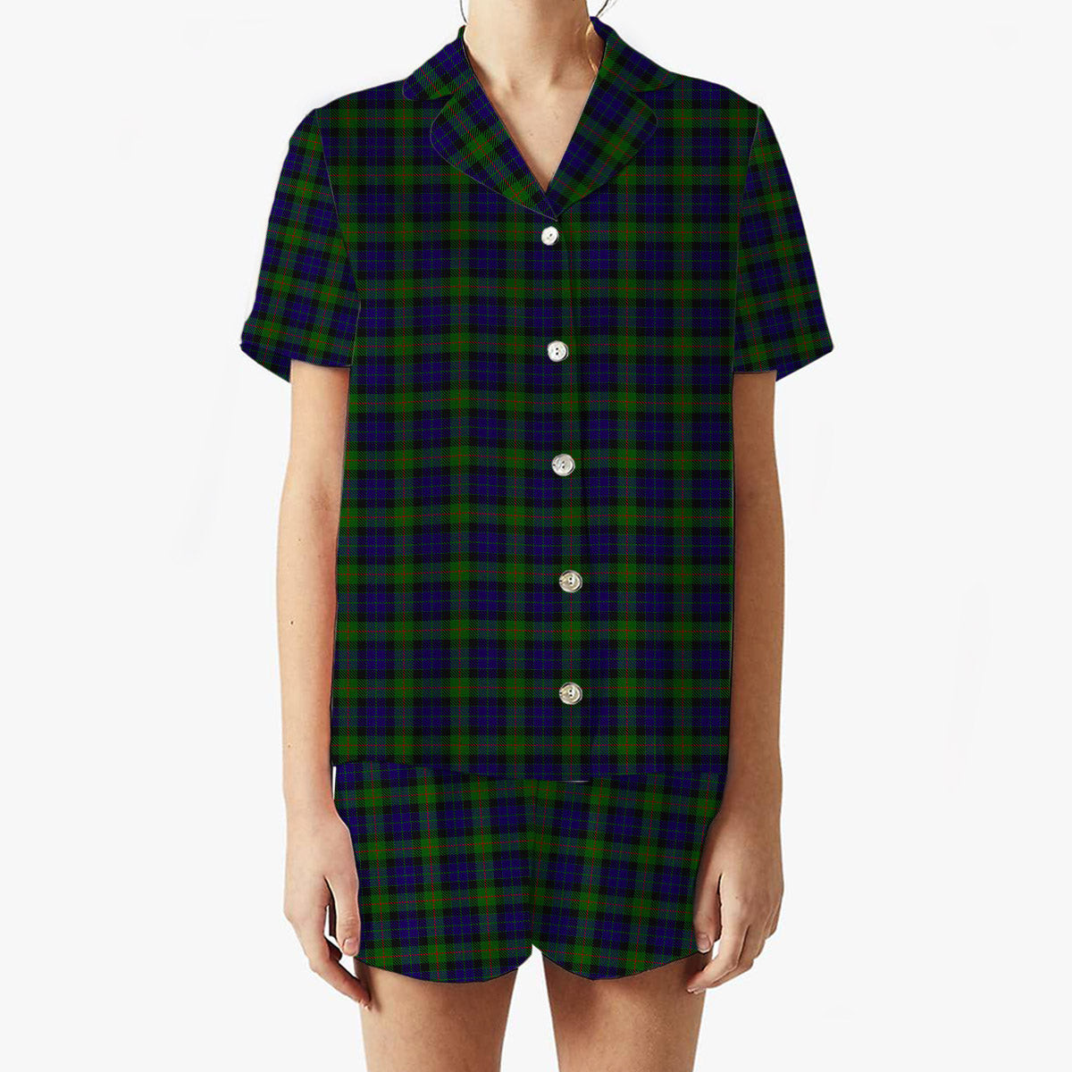 ScotsTee Shop Scottish Gunn Women's Short Sleeve Short Set Tartan Pyjama Set