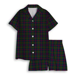 ScotsTee Shop Scottish Robertson Struan Women's Short Sleeve Short Set Tartan Pyjama Set