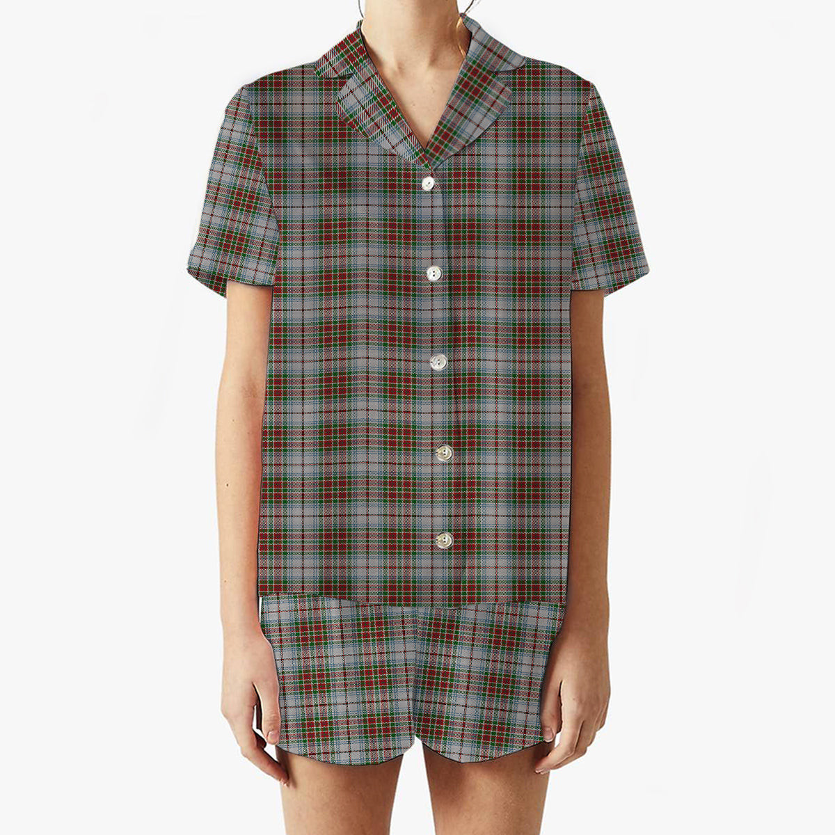 ScotsTee Shop Scottish McBain Dress Women's Short Sleeve Short Set Tartan Pyjama Set
