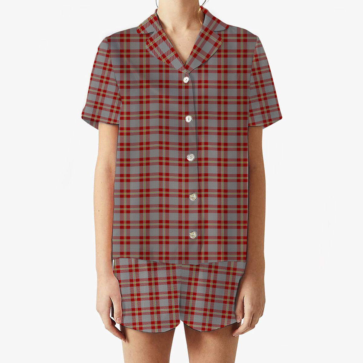 ScotsTee Shop Scottish Perry Arisaid Women's Short Sleeve Short Set Tartan Pyjama Set