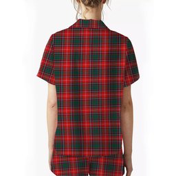 ScotsTee Shop Scottish Somerville Modern Women's Short Sleeve Short Set Tartan Pyjama Set
