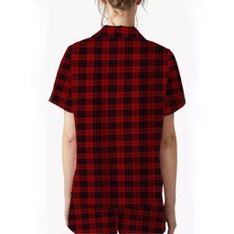 ScotsTee Shop Scottish MacLeod of Raasay Highland Women's Short Sleeve Short Set Tartan Pyjama Set