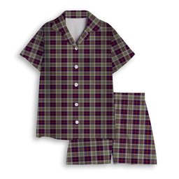 ScotsTee Shop Scottish Walker Dress Women's Short Sleeve Short Set Tartan Pyjama Set