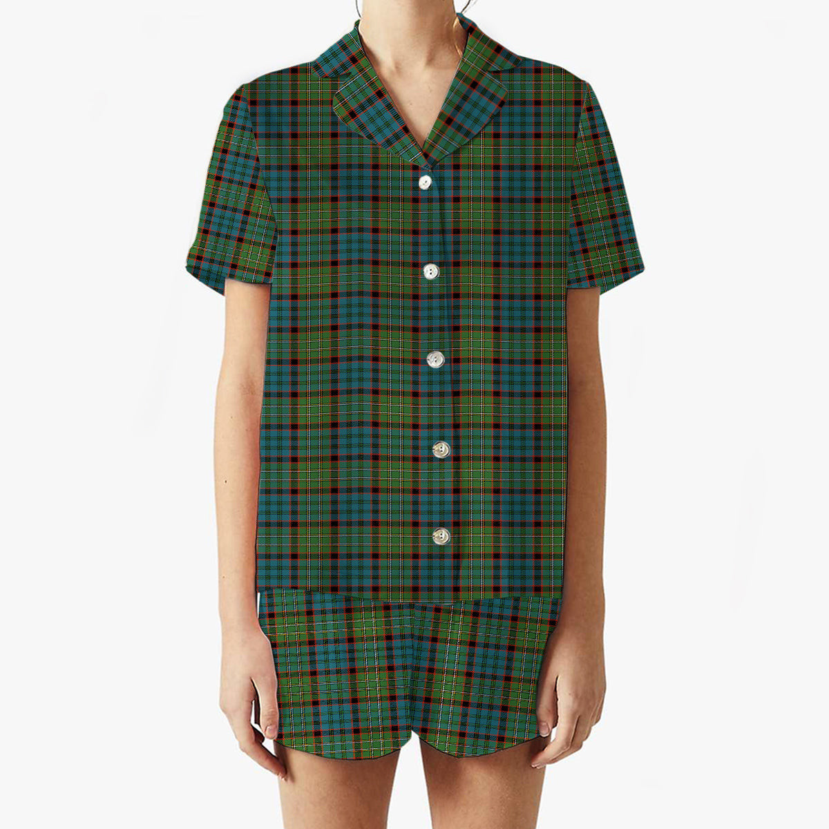 ScotsTee Shop Scottish MacNicol Hunting Ancient Women's Short Sleeve Short Set Tartan Pyjama Set