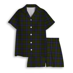 ScotsTee Shop Scottish MacMillan Hunting Modern Women's Short Sleeve Short Set Tartan Pyjama Set