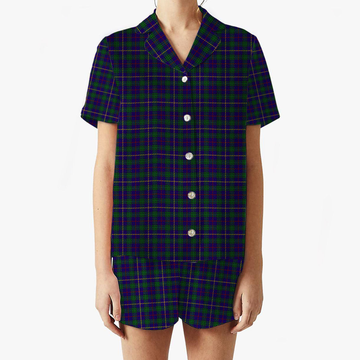 ScotsTee Shop Scottish MacCainsh Women's Short Sleeve Short Set Tartan Pyjama Set