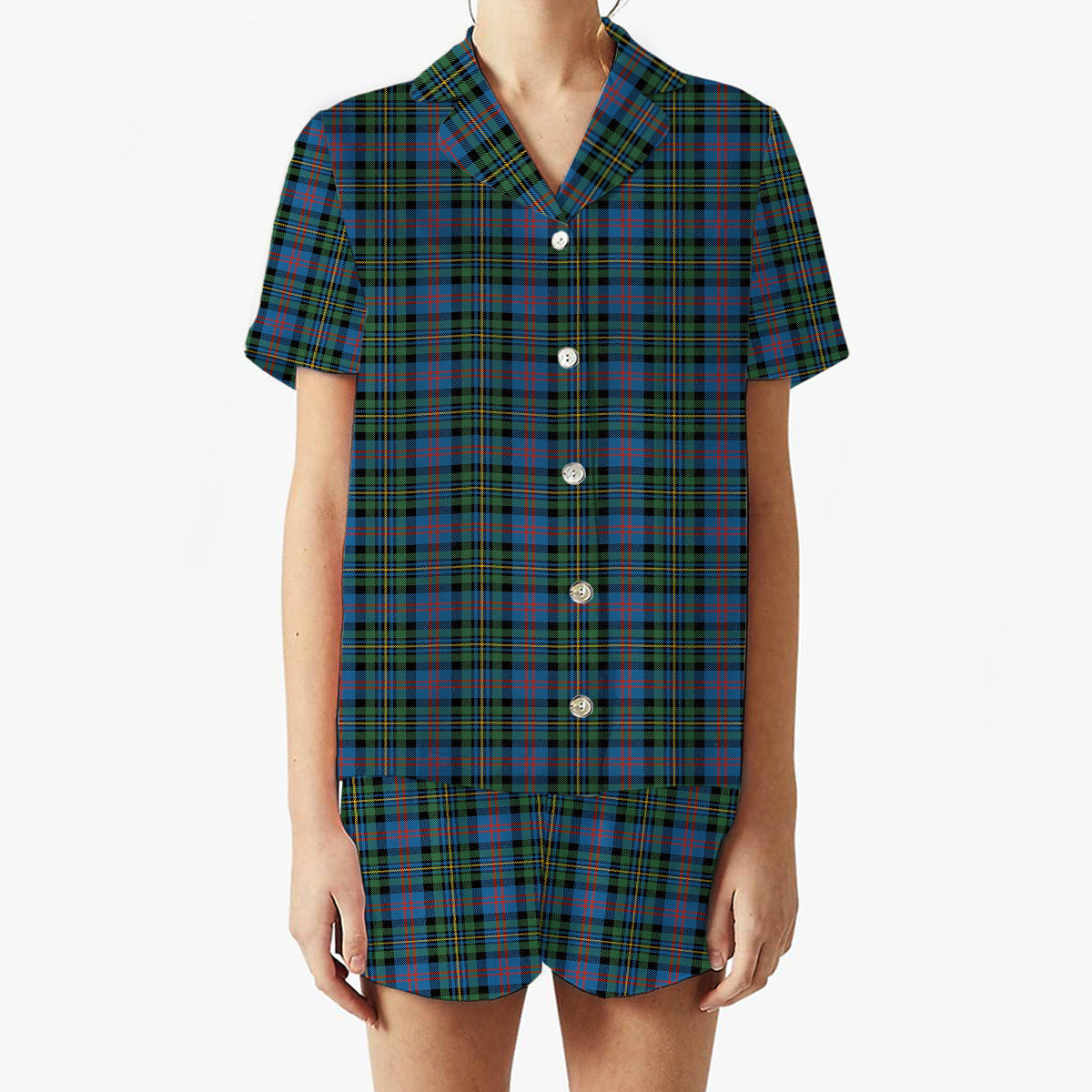 ScotsTee Shop Scottish McCallum of Berwick Ancient Women's Short Sleeve Short Set Tartan Pyjama Set