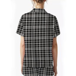 ScotsTee Shop Scottish Scott B&W 1850 Women's Short Sleeve Short Set Tartan Pyjama Set