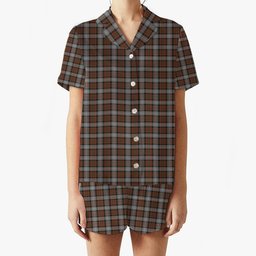 ScotsTee Shop Scottish MacRae Hunting Weathered Women's Short Sleeve Short Set Tartan Pyjama Set