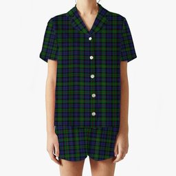 ScotsTee Shop Scottish MacEwen Clans Originaux Women's Short Sleeve Short Set Tartan Pyjama Set