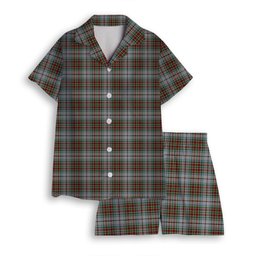 ScotsTee Shop Scottish McBean Dress Women's Short Sleeve Short Set Tartan Pyjama Set