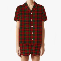 ScotsTee Shop Scottish MacPherson of Cluny Women's Short Sleeve Short Set Tartan Pyjama Set