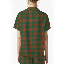 ScotsTee Shop Scottish Menzies Green Ancient Women's Short Sleeve Short Set Tartan Pyjama Set