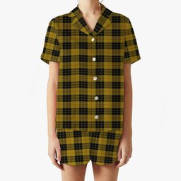 ScotsTee Shop Scottish McLeod of Lewis Ancient Women's Short Sleeve Short Set Tartan Pyjama Set