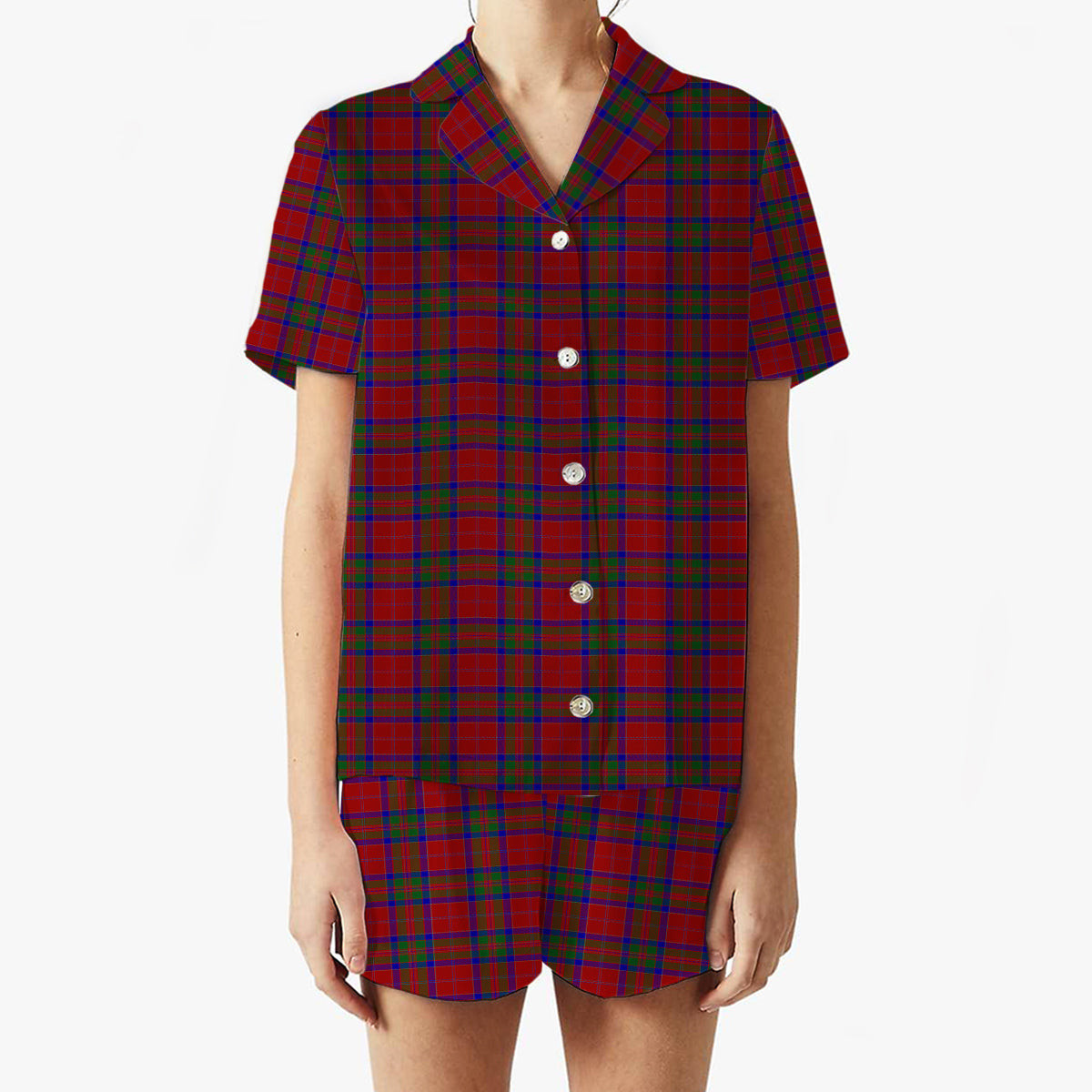 ScotsTee Shop Scottish McGillivray Women's Short Sleeve Short Set Tartan Pyjama Set