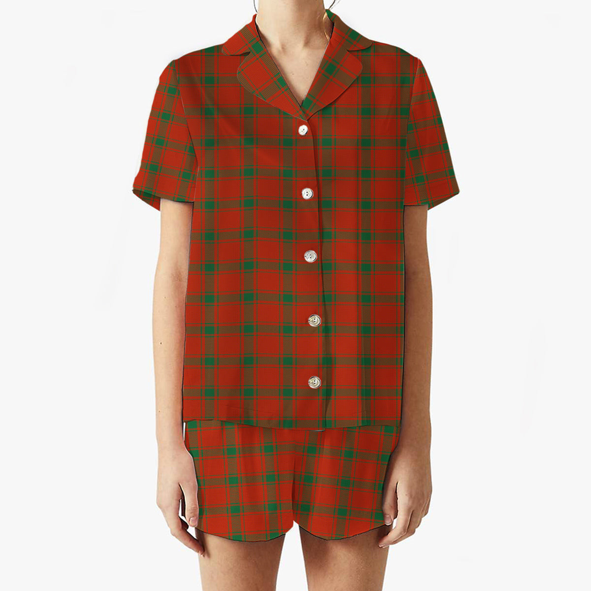 ScotsTee Shop Scottish McDonald of Sleat Ancient Women's Short Sleeve Short Set Tartan Pyjama Set