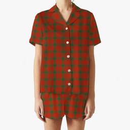 ScotsTee Shop Scottish McDonald of Sleat Ancient Women's Short Sleeve Short Set Tartan Pyjama Set