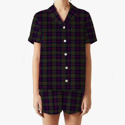 ScotsTee Shop Scottish MacDonald of Clanranald Women's Short Sleeve Short Set Tartan Pyjama Set