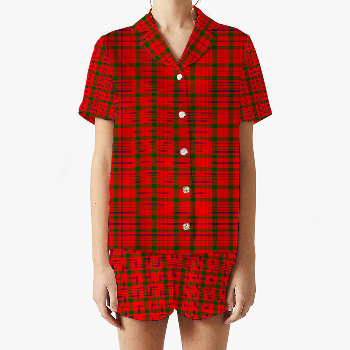 ScotsTee Shop Scottish MacDonnell of Keppoch Modern SC Women's Short Sleeve Short Set Tartan Pyjama Set