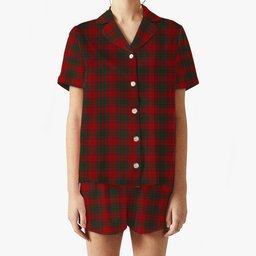 ScotsTee Shop Scottish MacDougall 1831 Women's Short Sleeve Short Set Tartan Pyjama Set