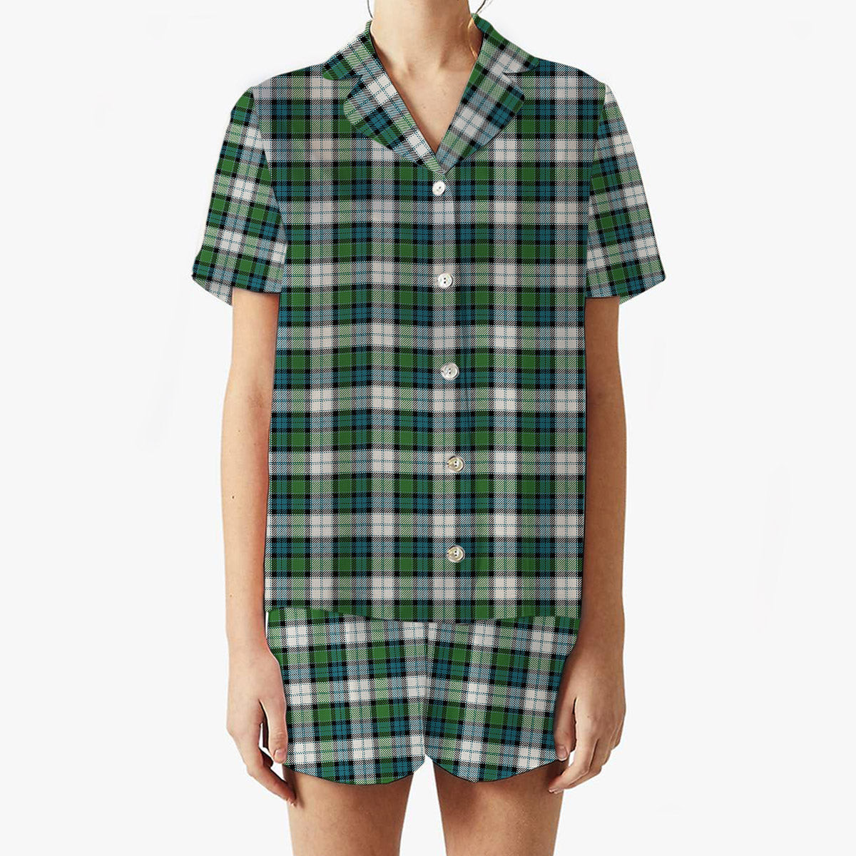 ScotsTee Shop Scottish Graham Dress Ancient Women's Short Sleeve Short Set Tartan Pyjama Set