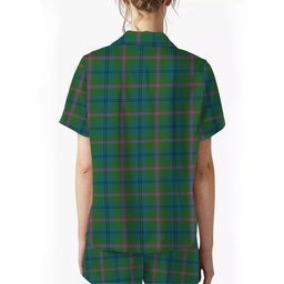 ScotsTee Shop Scottish Laurie (Lawrie) Ancient Clan Women's Short Sleeve Short Set Tartan Pyjama Set