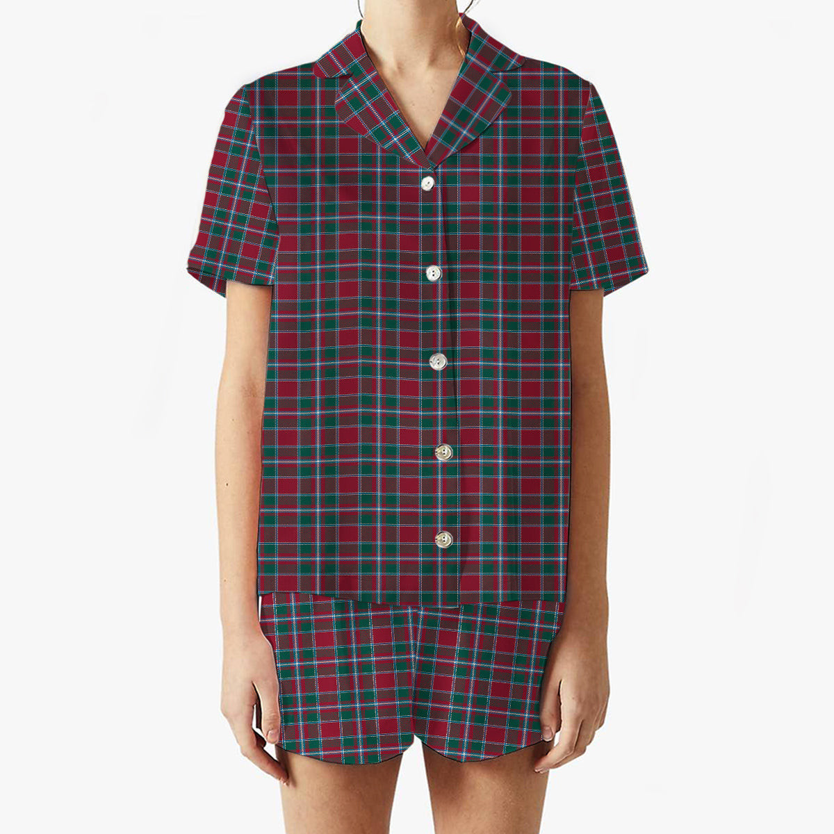 ScotsTee Shop Scottish Spens Modern Clan Women's Short Sleeve Short Set Tartan Pyjama Set