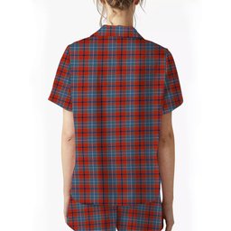 ScotsTee Shop Scottish Wishart Dress Ancient Women's Short Sleeve Short Set Tartan Pyjama Set