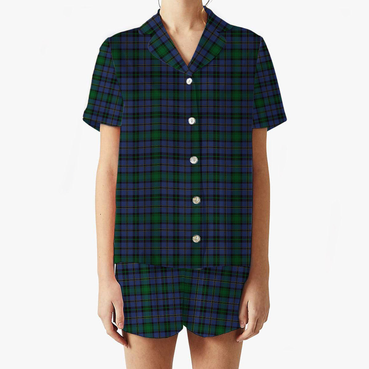 ScotsTee Shop Scottish Hope-Vere Weir Modern Women's Short Sleeve Short Set Tartan Pyjama Set
