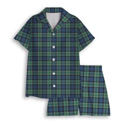ScotsTee Shop Scottish Leslie Hunting Ancient SC Women's Short Sleeve Short Set Tartan Pyjama Set