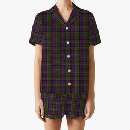 ScotsTee Shop Scottish McDonald of Clan Ranald Modern Women's Short Sleeve Short Set Tartan Pyjama Set