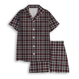 ScotsTee Shop Scottish Little Dress Ancient Women's Short Sleeve Short Set Tartan Pyjama Set