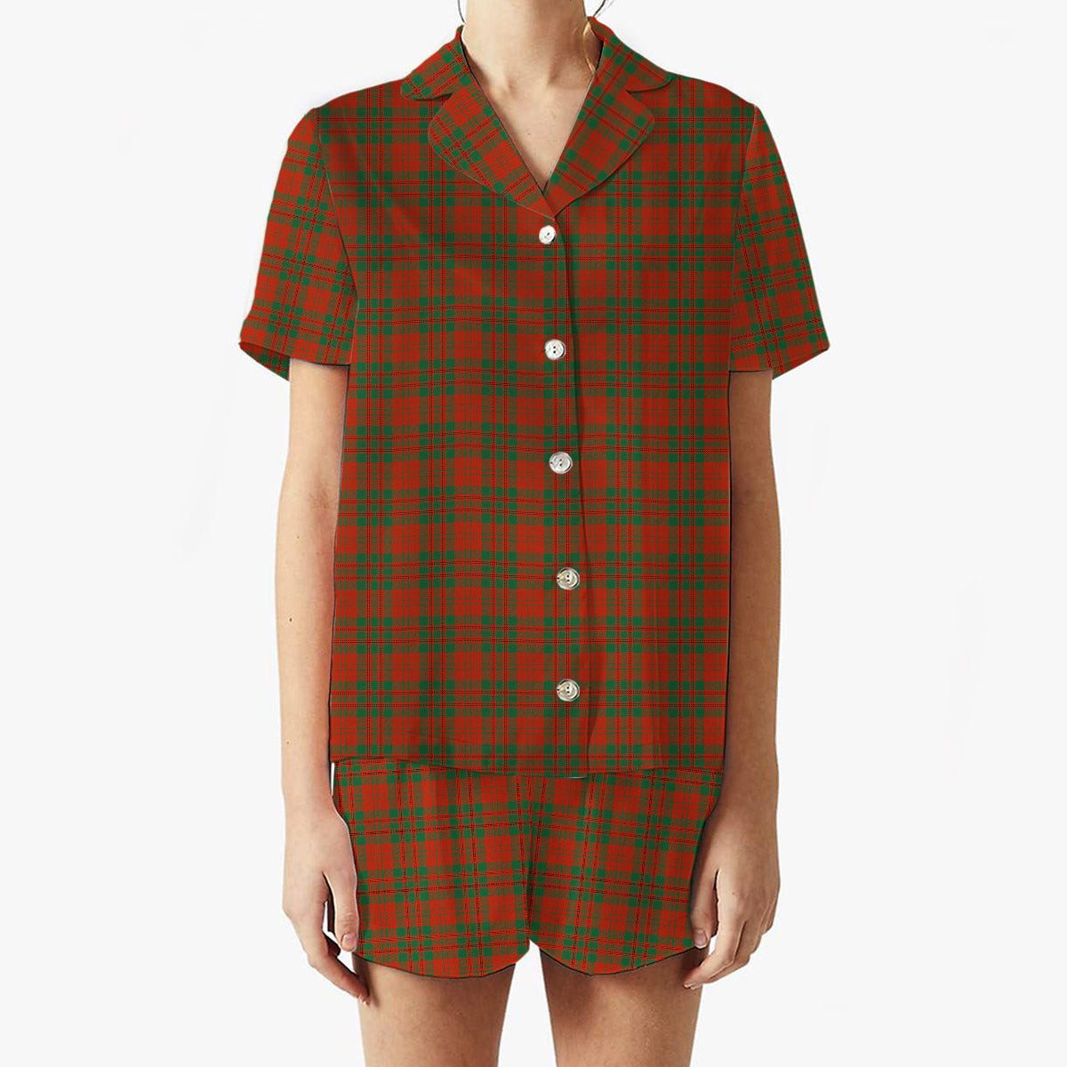 ScotsTee Shop Scottish Livingstone Ancient Women's Short Sleeve Short Set Tartan Pyjama Set