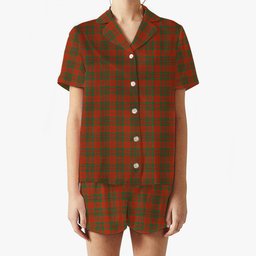 ScotsTee Shop Scottish Livingstone Ancient Women's Short Sleeve Short Set Tartan Pyjama Set