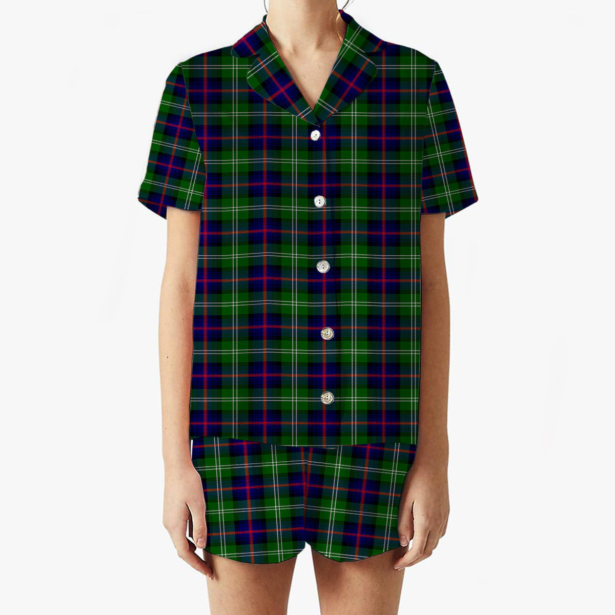 ScotsTee Shop Scottish Swinton SC Women's Short Sleeve Short Set Tartan Pyjama Set