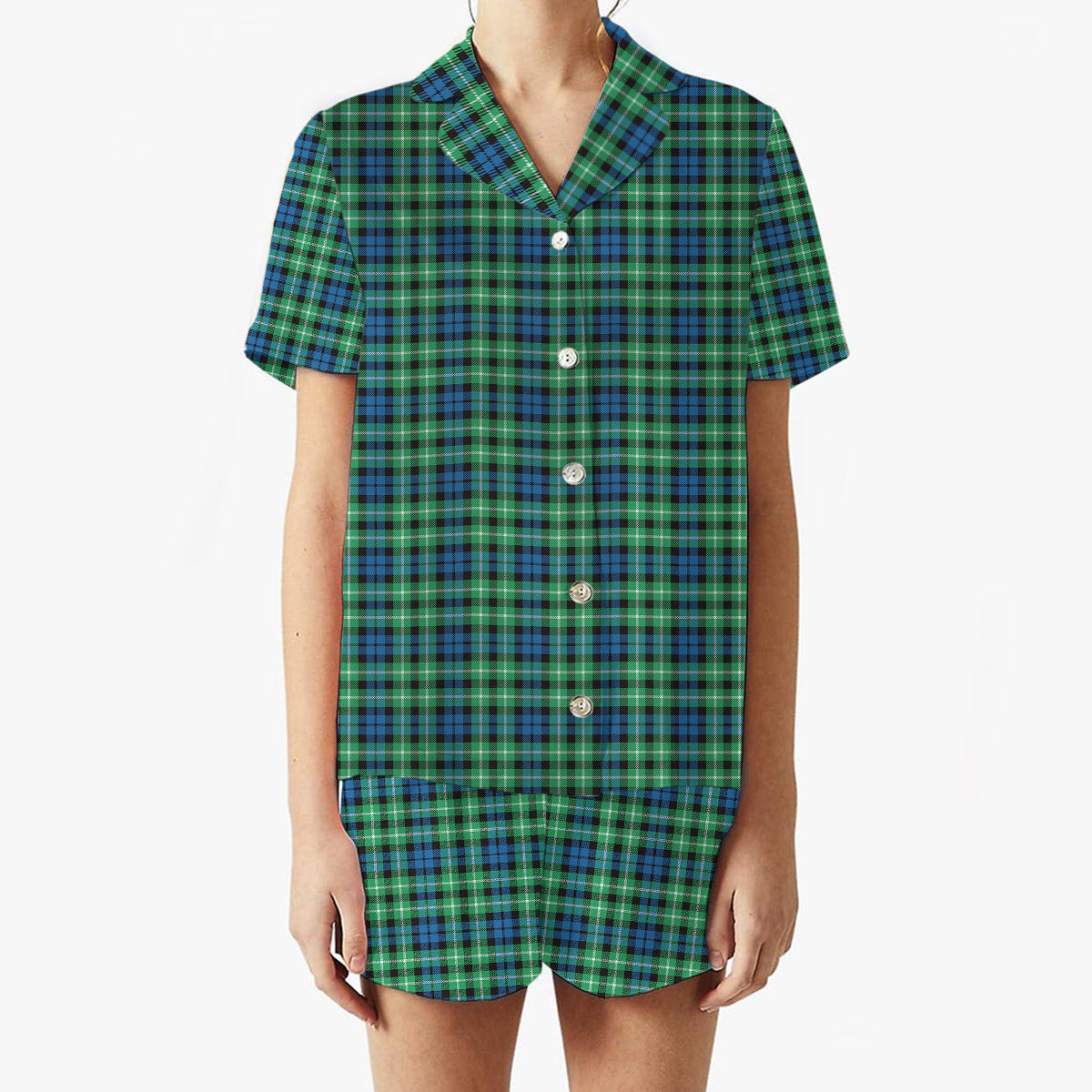 ScotsTee Shop Scottish Graham of Montrose Ancient Women's Short Sleeve Short Set Tartan Pyjama Set